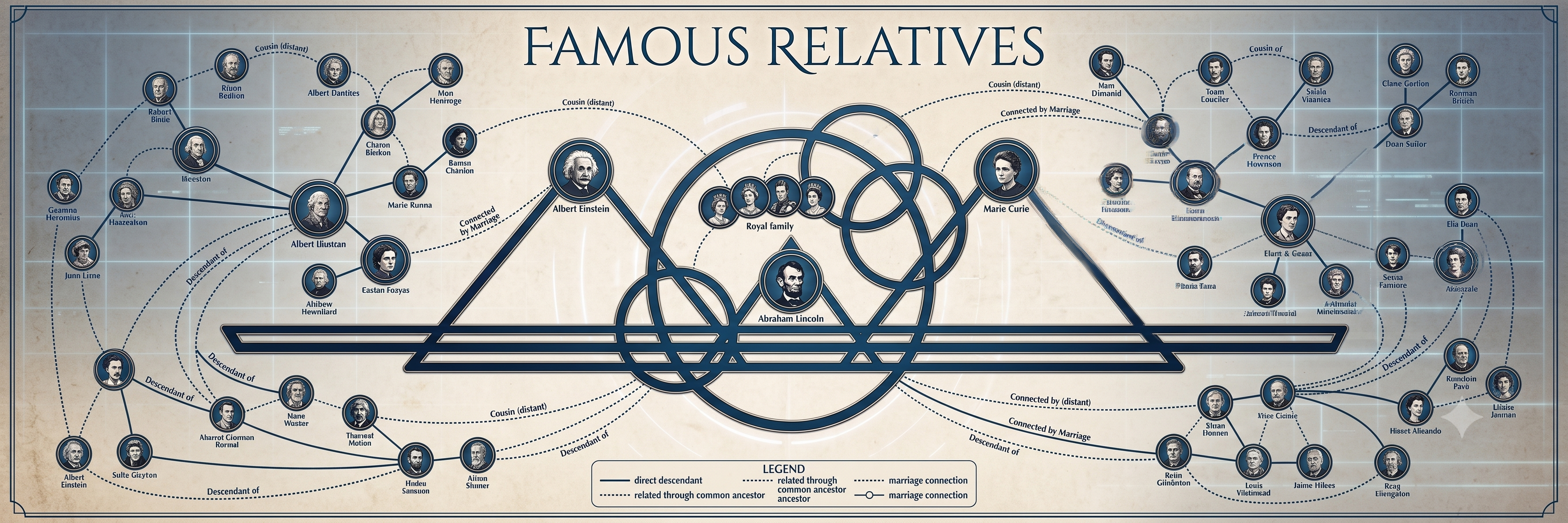 Famous Relatives Lineage Chart